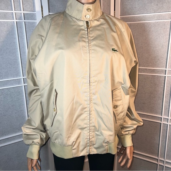 Lacoste Other - Vintage Lacoste Harrington Jacket Beige Jacket Large Size
